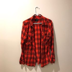 Plaid Hurley button up shirt